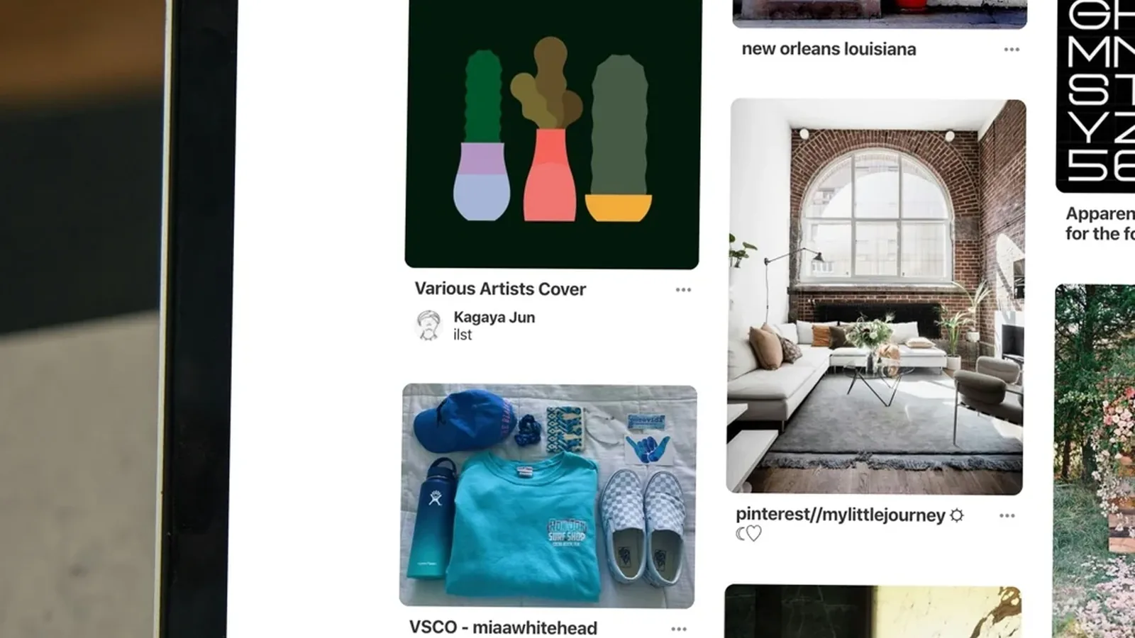 Pantalla de Pinterest con contenido creado y planificado mediante IA